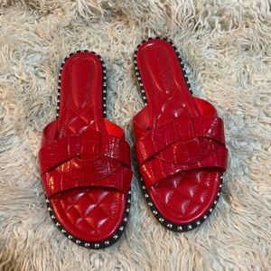 Red sandals